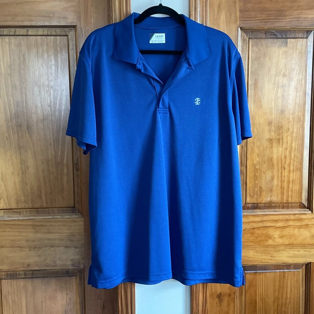 Like New Izod Golf Performance Polo Shirt Bright Blue Size XL